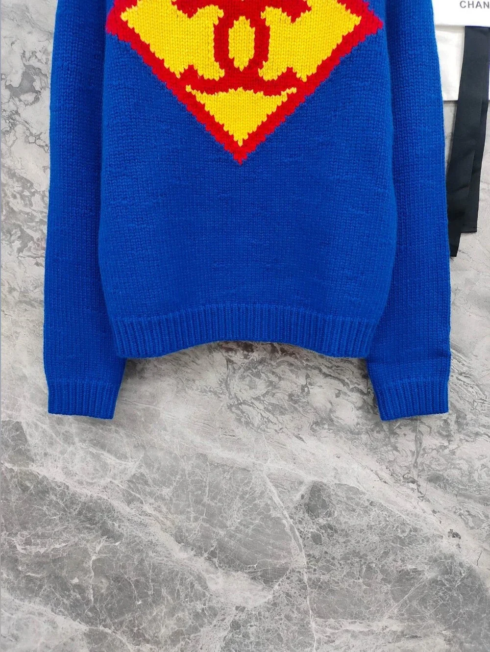 CHANEL blue knit
